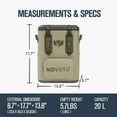 thumbnail image 7 of Novoto Magnetic Backpack Cooler 30Can, Zipperless Design, Insulated Soft Sided Cooler Bag for Men & Women, Portable Lunch Bag for Tailgating, Beach, Picnic, Kayak (Wilderness), 7 of 7