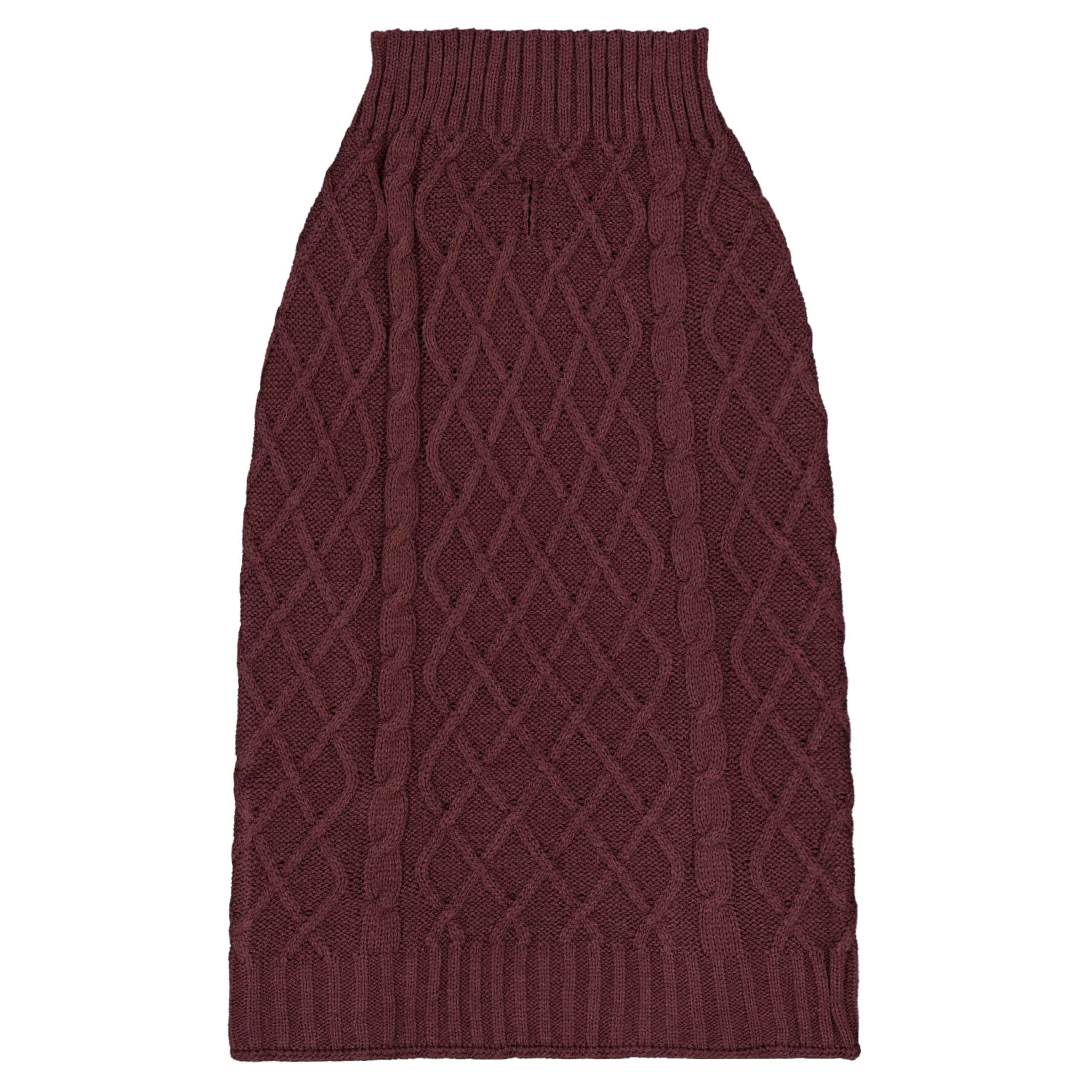 Vibrant Life Cable Knit Sweater for Dogs, Plum, L