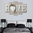 thumbnail image 2 of Decor Heart of Home Love Wall Art ,5 Panels Framed Canvas Painting for Living Room Decoration Modern Artwork 3D, 2 of 7