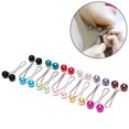 thumbnail image 1 of 12 Piezas Broche para Mujer Joyería Bufanda de Seda Hebilla Clip para el Cuello Perla Clip para Bufanda de Seda Pin pequeño Femenino (10 Colores Color Aleatorio) ER, 1 of 5