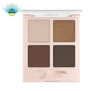 MINERAL FUSION Vegan Eye Shadow Palette, Coffee Break | 4 Blendable Shades in Matte, Satin, Shimmer