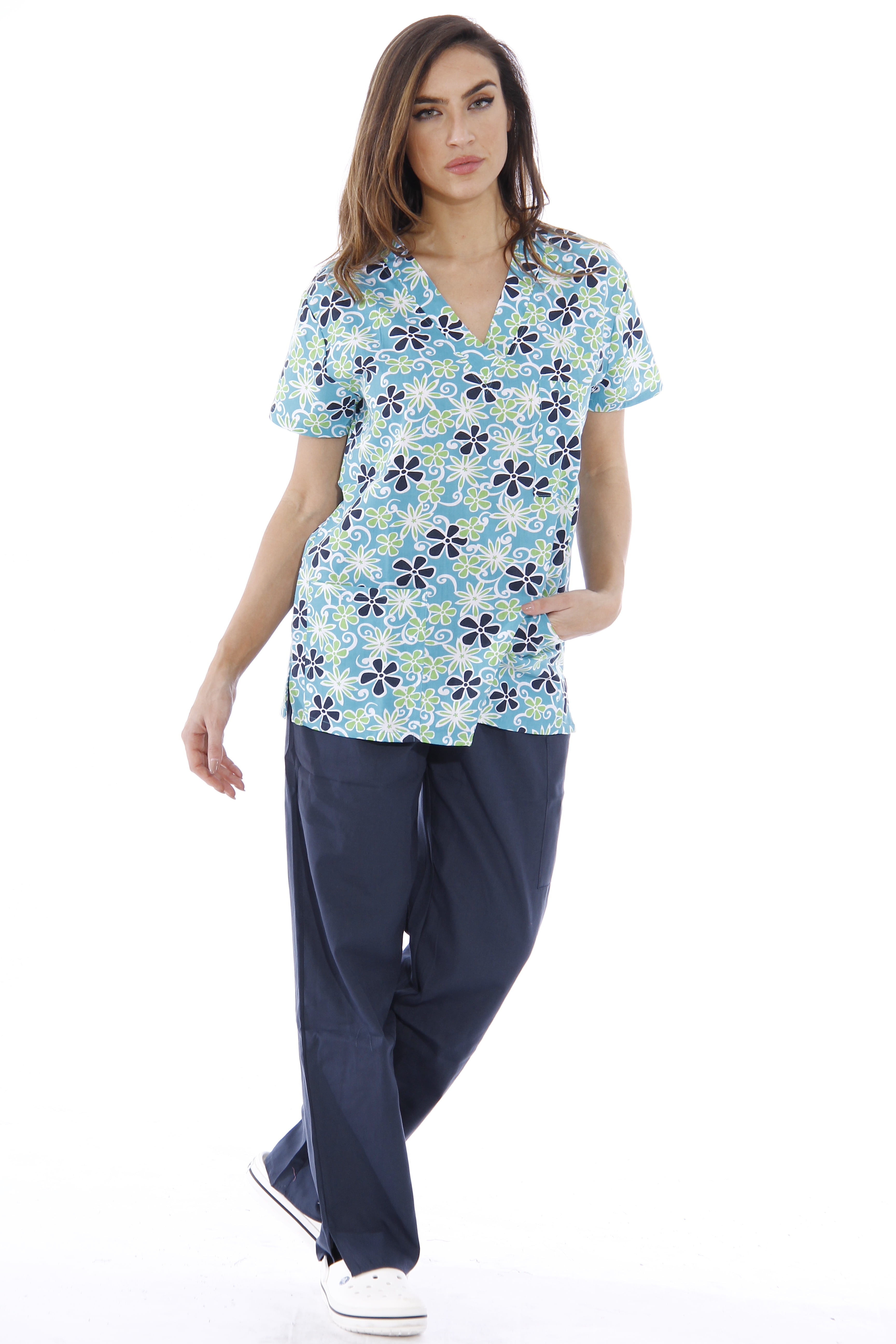 printed nursing scrubs