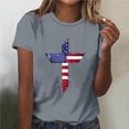 thumbnail image 2 of BUIGTTKLOP Patriotic Shirts for Women American Flag Shirt 4th of July Tshirt Graphic Tees Casual Short Sleeve Tee Top, 2 of 8