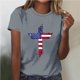 thumbnail image 1 of Haivin Women's Casual Short Sleeve Shirts Crew Neck Vintage Print Pullover Top Summer Fashion Outfits Clothes, 1 of 5