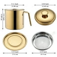 thumbnail image 2 of ReaNea Gold Bacon Grease Container with Fine Strainer and lid, 48 oz Stainless Steel Oil Container, 2 of 7