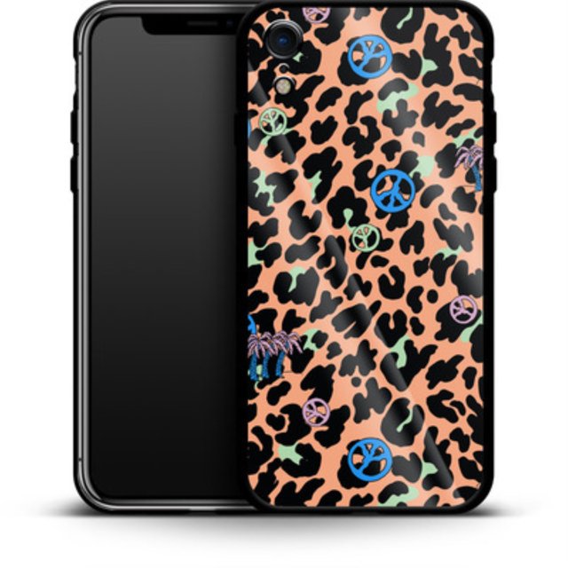Apple iPhone XR - Leopard Peace Palms de caseable Designs, estuche de lujo para teléfono caseable GCIXRXXC01801XXAPIPXR