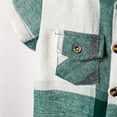thumbnail image 3 of Vedolay Cute Tops For Boy Big Boys' Short Sleeve Button Down Cute Casual Summer Shirt,Green 1-2 Years, 3 of 5