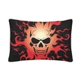 thumbnail image 3 of MKHERT Burning Skul Pillowcase Pillow Protector Cushion Cover 20x30 inch,Set of 2, 3 of 3