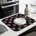 thumbnail image 2 of Microfibre Drying Mat for Kitchen Red Rose Floral Dish Drying Drainer Mat Absorbent Drying Mat Washing Up for Glass, Plate & Cup 16inch X 18inch, 2 of 7