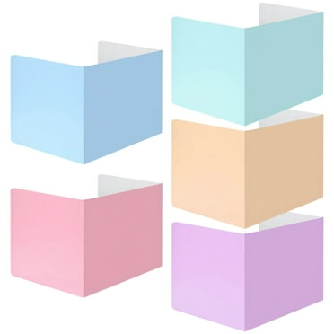 5 Pcs Macaron Color U-Shaped Desk Dividers - Portable Privacy Screens for Classroom & Office | Adjustable and Sturdy, Easy to Install