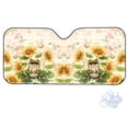 thumbnail image 2 of FORUDESIGNS Frog Sunflower Butterfly Pattern Car Windshield Sun Shade Thickened Windshield Dash Protector, Vehicle Dashboard Shield Car Interior Sun Protection (57.1 x 27.4 inch), 2 of 7