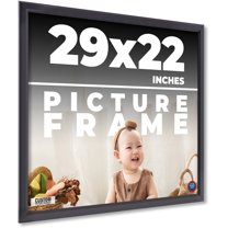 29x22 Frame Black Passaggi Solid Wood Picture Frame Width 1.5 Inches | Interior Depth 0.5 Inches |