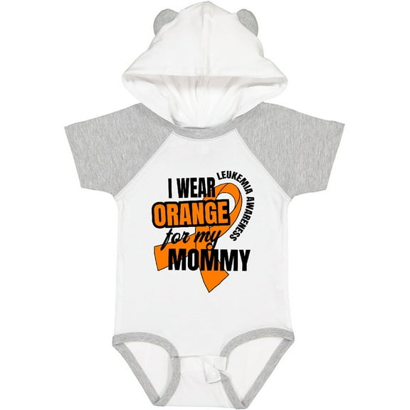 Inktastic I Wear Orange for My Mommy Leukemia Awareness Boys or Girls Baby Bodysuit