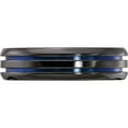 thumbnail image 3 of Titanium Edward Mirell Black Ti Beveled & Grooved Blue Anodized 6mm Band (Size 7) Made In United States emr105-6mm-7, 3 of 5