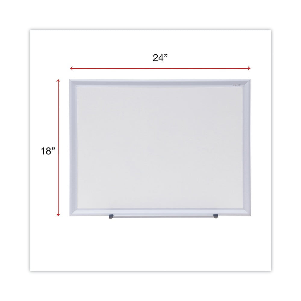 Universal Dry Erase Board, Melamine, 24 X 18, Aluminum Frame