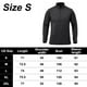 thumbnail image 2 of Camisas deportivas activas de secado rápido para hombres con cremallera de un cuarto de manga larga para correr Tops sudadera al aire libre (negro), 2 of 5