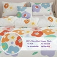 thumbnail image 3 of CinYana Fluffy Floral Duvet Cover Colorful Flowers King Size Bedding Sets 5 Piece Furry Fuzzy Comforter Cover Set, 3 of 5