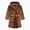 R253-Brown, variant on NOLDARES Boys Fleece Robe Girls Hooded Bathrobe Toddlers Soft Fuzzy Robe for Kids,Wine,3-4 Y