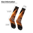 thumbnail image 2 of Fotbe Gold Flame Pattern Wolf Calcetas Divertidas Estampadas para Hombre y Mujer, Calcetas de Algodón hasta la Rodilla para Caminar, Correr, Enfermería y Embarazo, 2 of 6