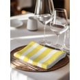 thumbnail image 6 of Yellow Striped Cloth Napkins Set of 4 Reusable Dinner Napkins, Modern Simple Monochrome Geometric White Cocktail Napkin Washable Table Napkins for Wedding/Holiday Party/Baby Shower 20"x20", 6 of 7