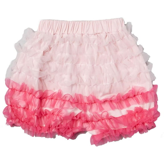 Wenchoice Girl's Pink & Hot Pink Ruffle Bloomers - S(1T-2T)