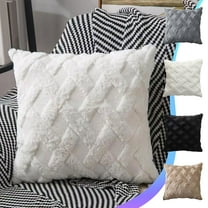 Christmas Decorative Throw Pillow Covers Cozy Boho Farmhouse Cushion Cover with Tassels Soft Accent Pillowcase Decorative Linen Fringe Throw Pillow Covers