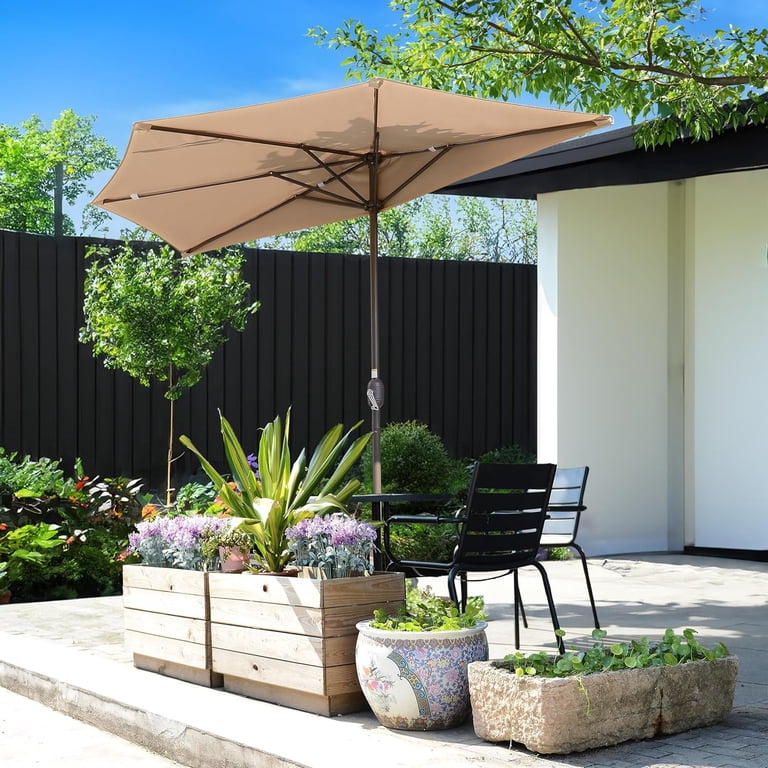 half umbrella patio cover ABCCANOPY 11FT W x 92 in Pure Garden 9' Half Round