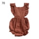 thumbnail image 5 of Mono Bebé Niña Volante fruncido informal de recién nacidos recién nacidos Lindo ropa de cumpleaños estética Accesorios para dormir para niños Regalos Café 70 cm Inevent BA002048-04, 5 of 7