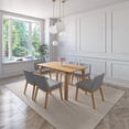 thumbnail image 2 of Juego de Comedor de Madera con 6 Sillas Tapizadas para 6 Personas, Mesa y Sillas para Comedor y Cocina, Midtown Concept Amalfi, Roble y Gris Claro, 2 of 5