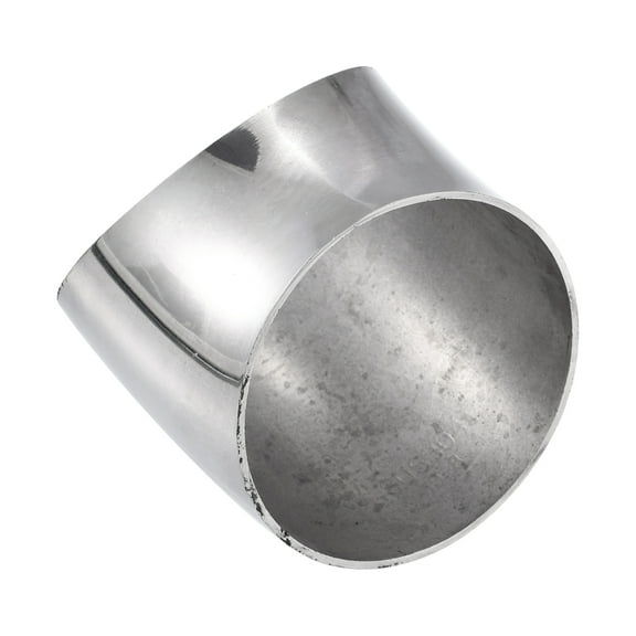Unique Bargains OD 2.5 Inch 45 Degree SS304 Stainless Steel Bend Tube Exhaust Elbow Pipe for Car Silver Tone