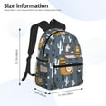 thumbnail image 4 of Vsdgher Llama and Cactus Print Unisex Large Capacity Bookbag Schoolbag Casual Daypack for High School/College/Teens/Travel/Work, 4 of 8