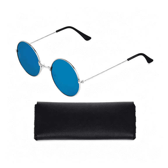 HBMYN Round Hippie Sunglasses Circle Sunglasses Polarized 70S Sunglasses for Women Men Driving Festival Cosplay Round Sunglasses