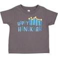 thumbnail image 3 of Inktastic Happy Hanukkah with Candles Boys or Girls Toddler T-Shirt, 3 of 5