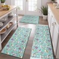 thumbnail image 2 of Blue Cartoon Pegasus Donut Pattern Kitchen Rugs Sets Of 3,Kitchen Runner Rugs Non Skid Washable,Decorative Kitchen Floor Mats for Kitchen,Sink,Laundry,17"x30"+ 17"x47" + 17"x59", 2 of 6