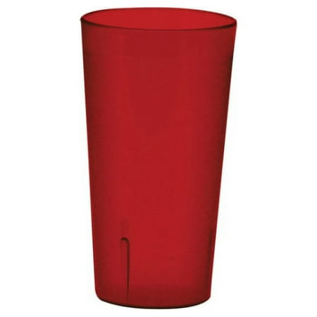 Winco Pebbled Tumblers, 20 Oz, Red, Pack Of 12 Tumblers