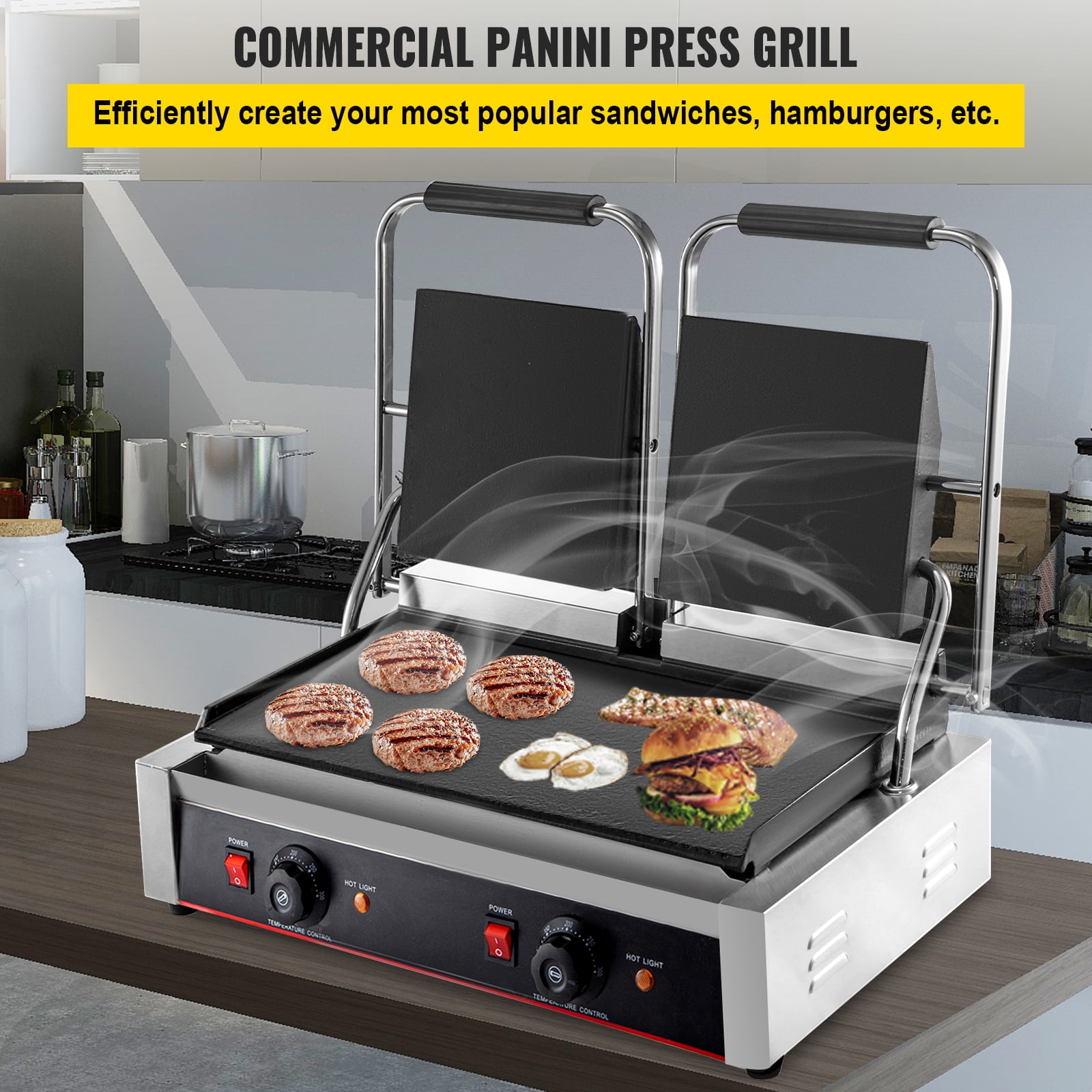 2200W Commercial Panini Press, Panini Maker