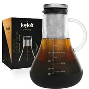 JoyJolt Fresco Cold Brew Coffee Maker, 1.5 Liter- 48 Ounce Glass Tea Maker Pitcher