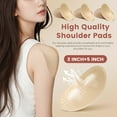 thumbnail image 2 of 3 Pairs Reusable Shoulder Pads, Removable Anti-Slip Shoulder Pads for Womens Clothing, Washable Self Adhesive Foam Shoulder Push-Up Pads Men (Skin), 2 of 7