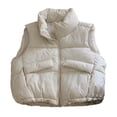 thumbnail image 2 of BAETEUY Women Vest Coat with Stand Collar - Sleeveless Zipper Placket Cotton Waistcoat, 2 of 8