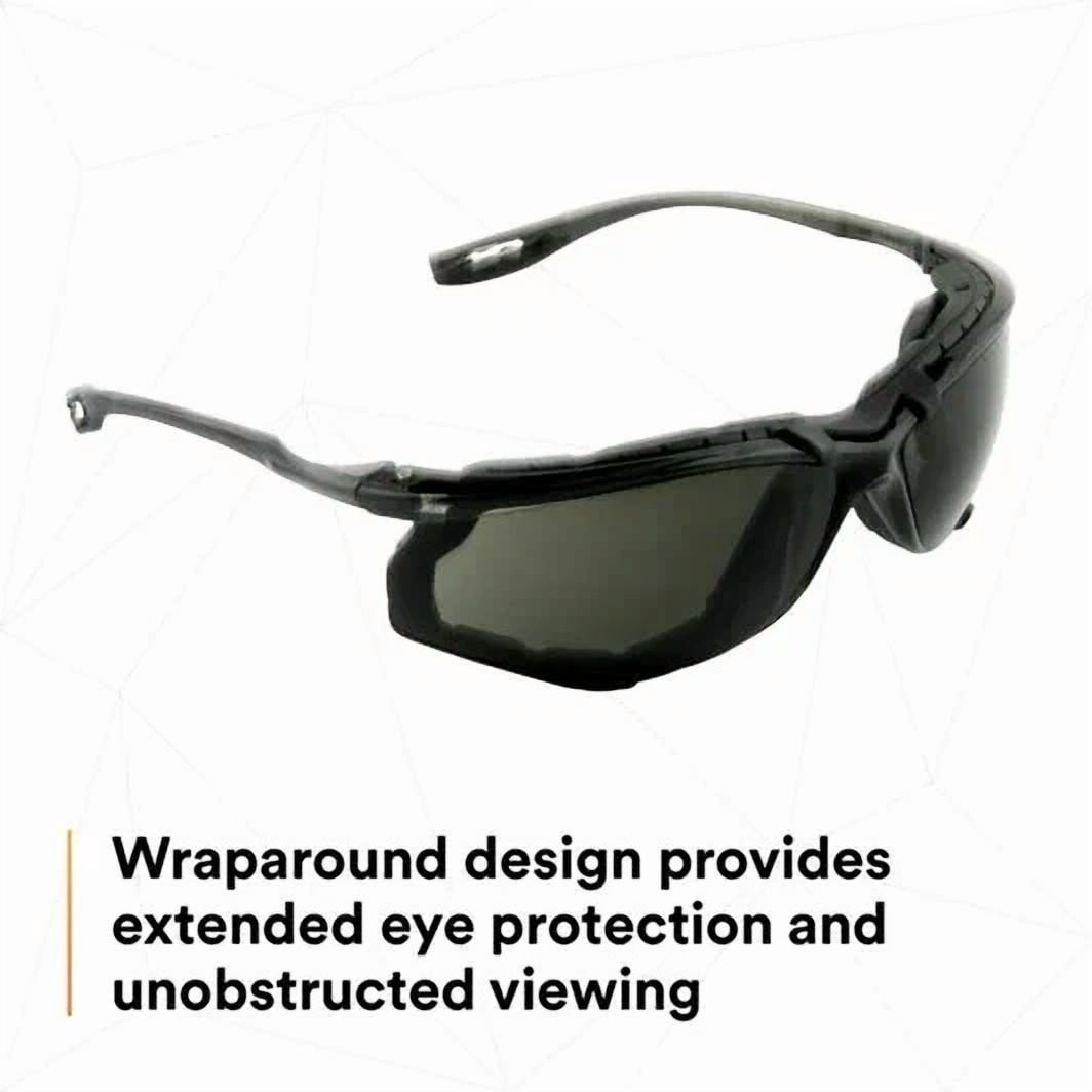 CIRCLE- 3M Virtua 11873 Smoke Anti-Fog Safety Glasses Padded Protective Work Eyewear Z87
