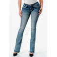 thumbnail image 2 of Grace in LA Women's Western Cactus Cross Embroidered Stretch Bootcut Jeans (30, Blue), 2 of 3