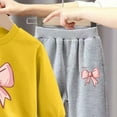 thumbnail image 5 of Xudanell Outfits Tracksuits for Children Boy Girl Kawaii Crochet 2 Piece Knit Top Pants Outfits Sweatshirt Tracksuits Kid (Yellow, 4-5 Years), 5 of 5