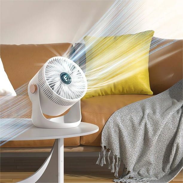 Ventilador de Circulación para Exteriores, Recargable, de Escritorio o de Pared, para El Hogar o Dormitorios.