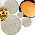 thumbnail image 3 of ievspot Round Placemat Heat Resistant Non slip Heat Insulation Dining Table Decoration Pad Coaster Kitchen Supplies, 3 of 8