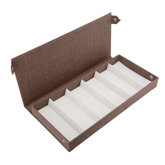 Caja De Almacenamiento De Lino Para Gafas, Organizador De Exhibición De Gafas De Moda, Tienda De Viaje Para El Hogar, 6 Ranuras
