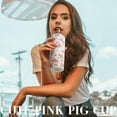 thumbnail image 6 of Pig Tumbler with Lid and Straw, Cute Pig Gifts for Pig Lovers, Pink Kawaii Pig Cup Coffee Mug Water Bottle, Metal Thermal Insulated Tumblers 20 Oz, Pig Stuff Decor, Birthday Gifts, 6 of 6