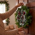 thumbnail image 4 of Qwtwty Christmas Wreath, Farmhouse Christmas Door Garlands Decorations for Home Porch Table Centerpiece Wall Window Party Holiday Decor, 4 of 7