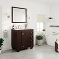 thumbnail image 3 of Eviva Acclaim 30"W x 22"D Teak Bathroom Vanity with White Carrara Quartz Vanity Top and Rectangular Undermount Sink, 3 of 8