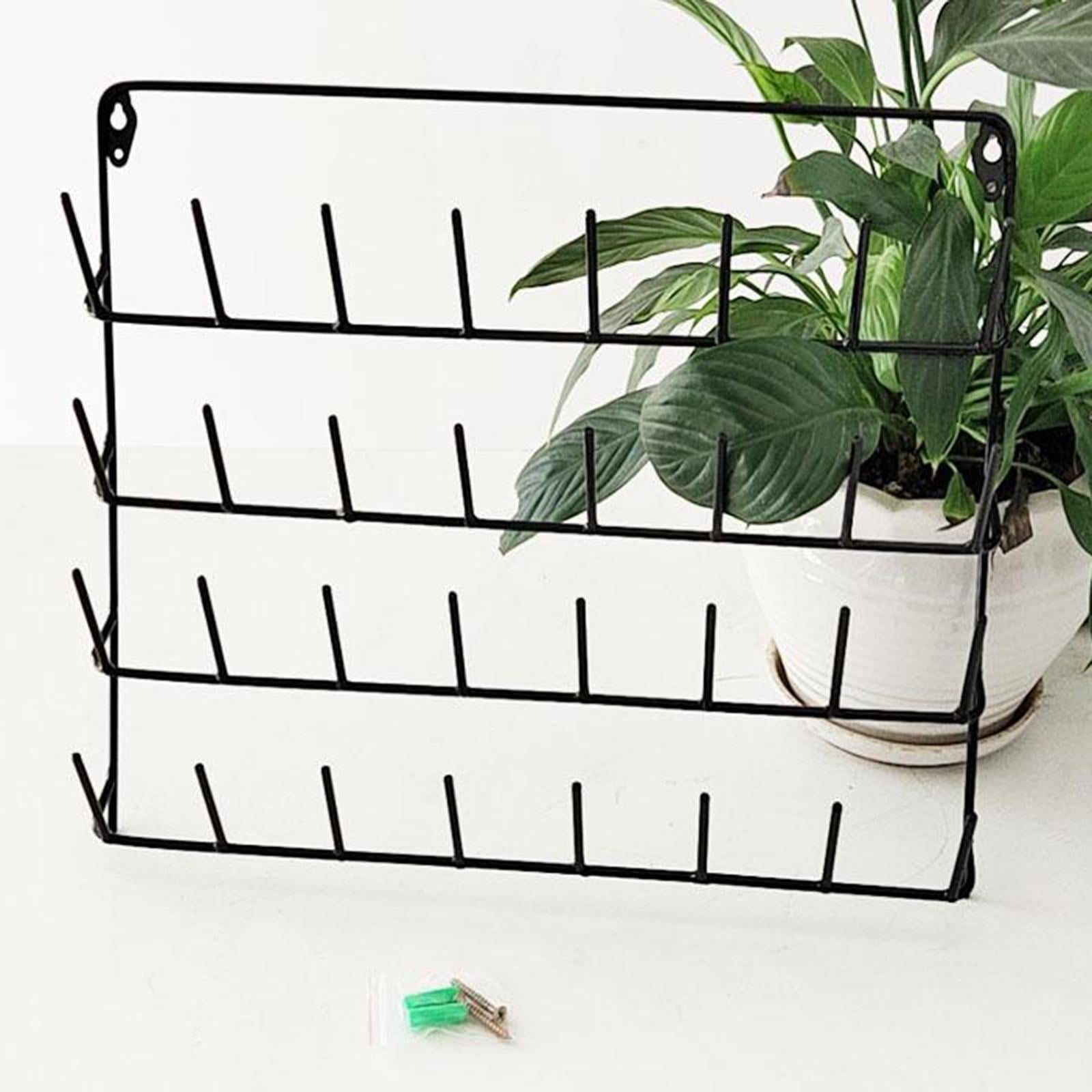 Wxqbjtam 32 Spool Iron Sewing Threads Rack Holder -Thread Organiser Stand Holder - Wall Mounted - Metal Sewing Spool Holder for Embroidery, Quilting