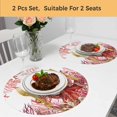 thumbnail image 5 of Ocean Red Octopus Round 13 Inch Placemats Set of 2, Coastal Coral Beach Nautical Starfish HeatResistant Non Slip Place Mats for Dining Table, Wipeable Braided Kitchen Table Mats for Housewarming, 5 of 9